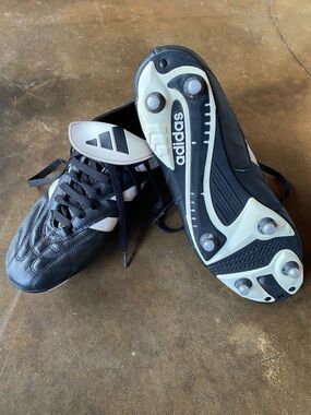 VTG 90s Adidas Tektral Cup Leather Football Soccer Shoes Metal Cleats Boots